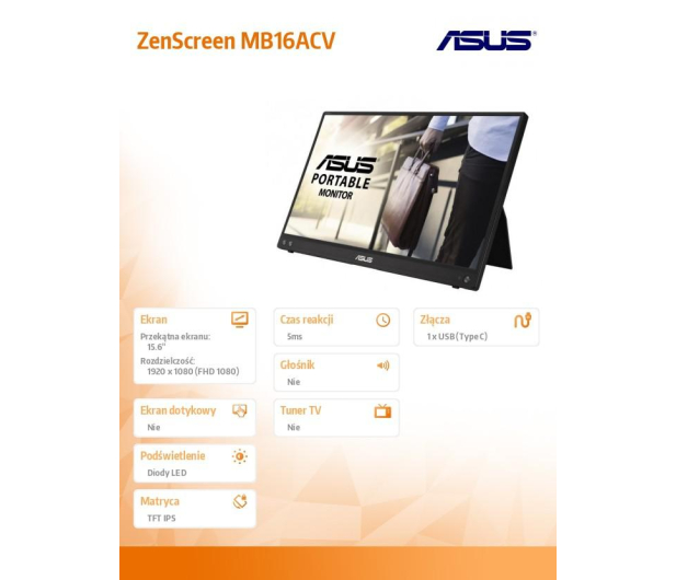 ASUS MB16ACV przenośny - 682435 - zdjęcie 10
